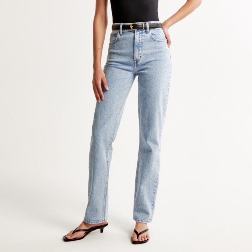 Levi's Light Blue High-Rise Straight Jeans
